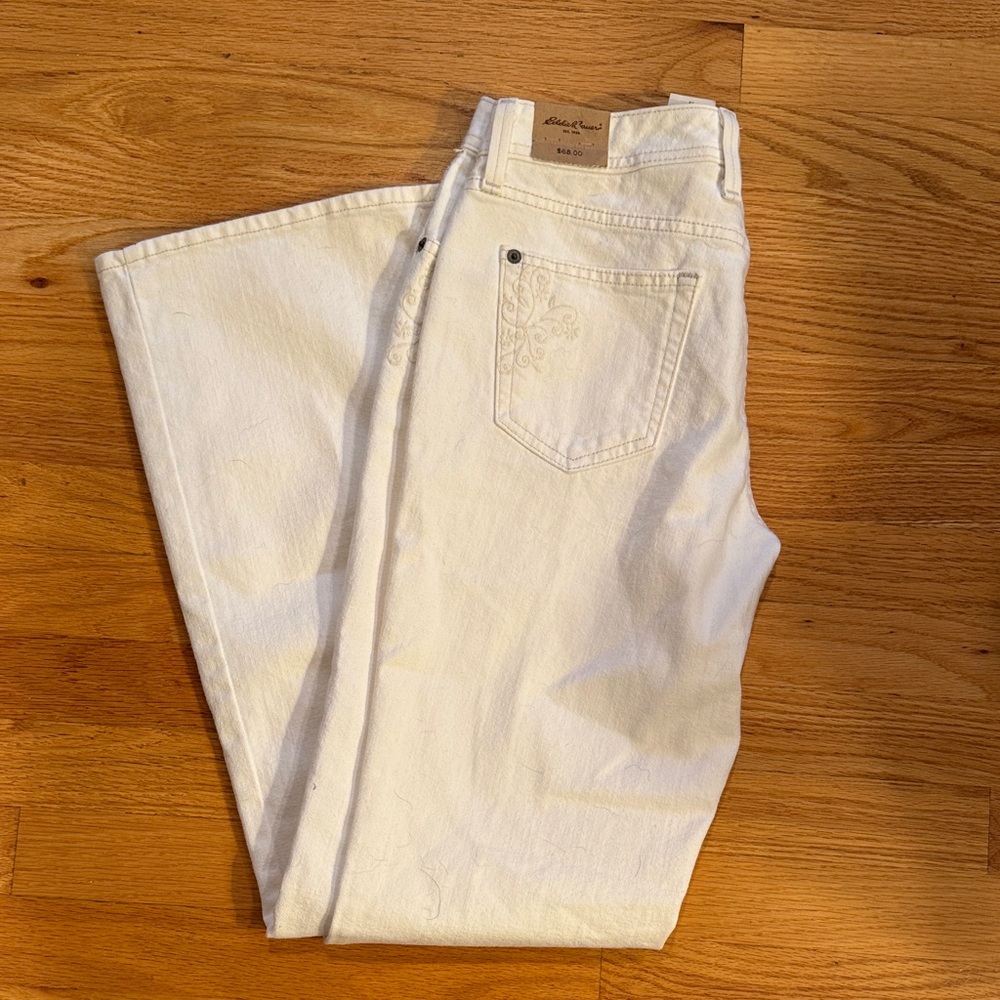 Eddie Bauer Off White Size 4 Denim Jeans NWT
